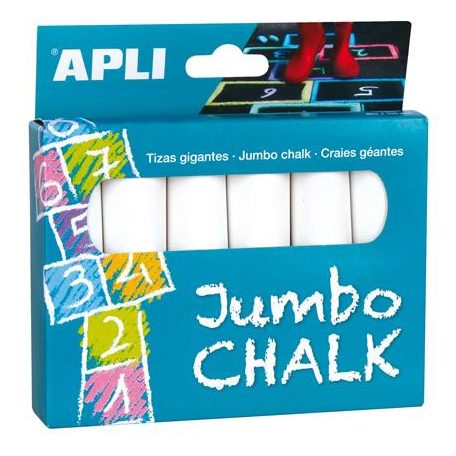 APLI Aszfaltkréta, kerek, jumbo, APLI, fehér