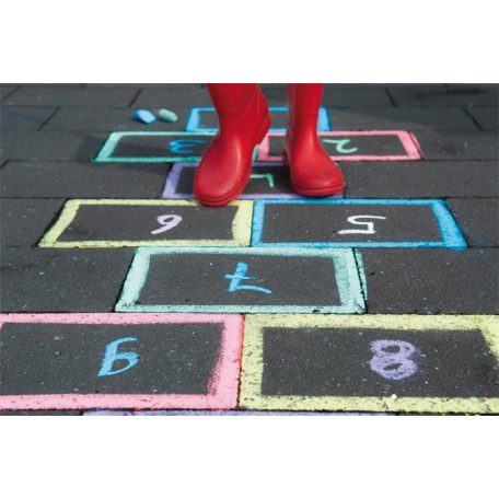 APLI Aszfaltkréta, kerek, jumbo, 20 darabos, APLI, vegyes színek