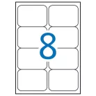 APLI Etikett, 99,1x67,7 mm, poliészter, időjárásálló, kerekített sarkú, fehér, APLI, 160 etikett/csomag