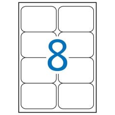   APLI Etikett, 99,1x67,7 mm, poliészter, időjárásálló, kerekített sarkú, fehér, APLI, 160 etikett/csomag