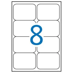   APLI Etikett, 99,1x67,7 mm, poliészter, időjárásálló, kerekített sarkú, fehér, APLI, 160 etikett/csomag