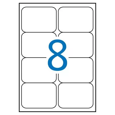 APLI Etikett, 99,1x67,7 mm, poliészter, időjárásálló, kerekített sarkú, fehér, APLI, 160 etikett/csomag