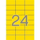 APLI Etikett, 70x37 mm, színes, APLI, sárga, 480 etikett/csomag