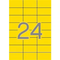   APLI Etikett, 70x37 mm, színes, APLI, sárga, 480 etikett/csomag