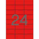 APLI Etikett, 70x37 mm, színes, APLI, piros, 480 etikett/csomag