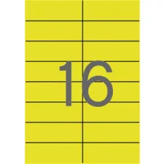   APLI Etikett, 105x37 mm, színes, APLI, sárga, 320 etikett/csomag