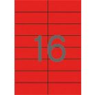 APLI Etikett, 105x37 mm, színes, APLI, piros, 320 etikett/csomag