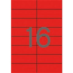   APLI Etikett, 105x37 mm, színes, APLI, piros, 320 etikett/csomag