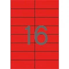   APLI Etikett, 105x37 mm, színes, APLI, piros, 320 etikett/csomag
