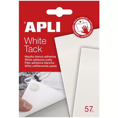 APLI Gyurmaragasztó, 57 g, APLI "Tack", fehér