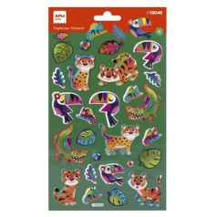   APLI Matrica, fémes hatású, APLI Kids "Stickers", dzsungel