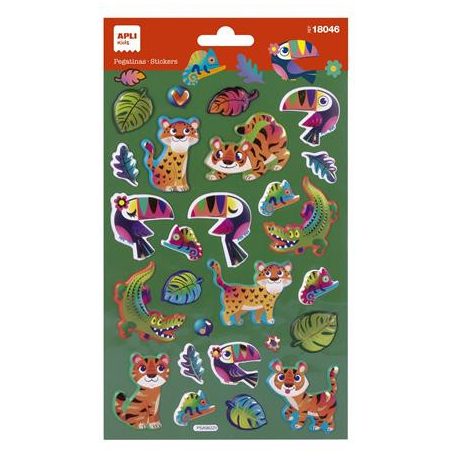 APLI Matrica, fémes hatású, APLI Kids "Stickers", dzsungel