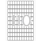 APLI Etikett, 12x18 mm, kerekített sarkú, A5 hordozón, APLI, 1650 etikett/csomag