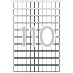   APLI Etikett, 12x18 mm, kerekített sarkú, A5 hordozón, APLI, 1650 etikett/csomag