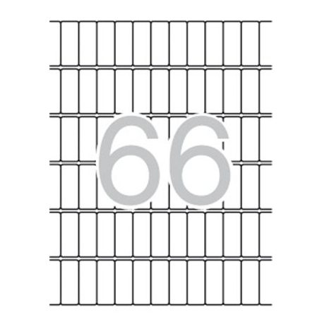 APLI Etikett, 12x30 mm, kerekített sarkú, A5 hordozón, APLI, 990 etikett/csomag