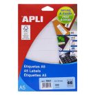 APLI Etikett, 12x30 mm, kerekített sarkú, A5 hordozón, APLI, 990 etikett/csomag