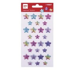   APLI Matrica, domború, APLI Kids "Stickers", tündöklő csillagok
