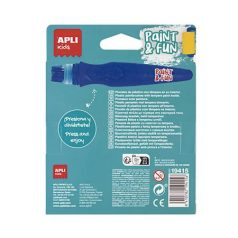   APLI Tempera készlet, ecsetvégű tubusban, APLI Kids "Paint&Fun", 6 különböző szín