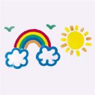 APLI Tempera készlet, ecsetvégű tubusban, APLI Kids "Paint&Fun", 6 különböző szín