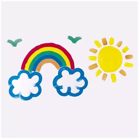 APLI Tempera készlet, ecsetvégű tubusban, APLI Kids "Paint&Fun", 6 különböző szín
