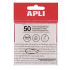 APLI Öntapadó jegyzettömb, átlátszó, vízálló, 75x75 mm, 50 lap, APLI, víztiszta