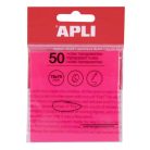 APLI Öntapadó jegyzettömb, átlátszó, vízálló, 75x75 mm, 50 lap, APLI, rózsaszín