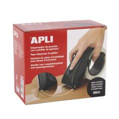   APLI Csomagolószalag adagoló, beépített pengével, csomagolószalaggal, APLI, fekete