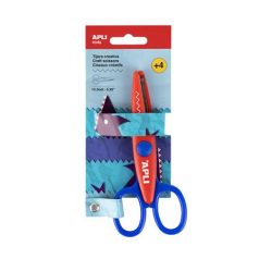   APLI Olló, kreatív, cikkcakk, APLI Kids "Zig-Zag", piros-kék