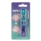 APLI Hibajavító- és ragasztóroller, 2in1, 5 mm x 4-3 m,  APLI , vegyes színek