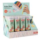 APLI Színes töltőceruza készlet, ceruzatartóban, display, APLI "Color Click", 12 szín