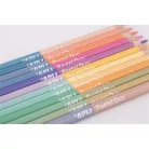 APLI Színes ceruza készlet, kétvégű, háromszögletű, APLI "Pastel Duo", 24 különböző pasztel  szín