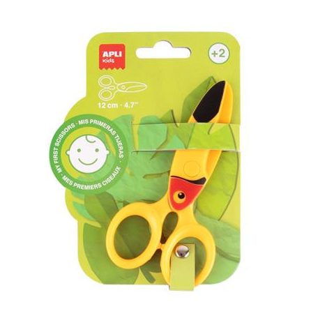APLI Olló, óvodai, 12 cm, APLI Kids, tukán