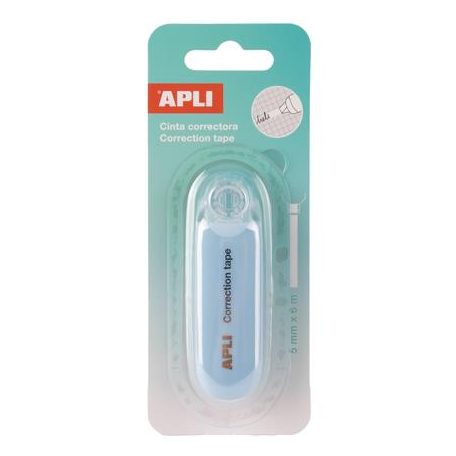 APLI Hibajavító roller, nyomógombos, 5 mm x 6 m, APLI "Nordik", vegyes pasztell színek