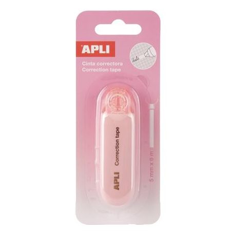 APLI Hibajavító roller, nyomógombos, 5 mm x 6 m, APLI "Nordik", vegyes pasztell színek