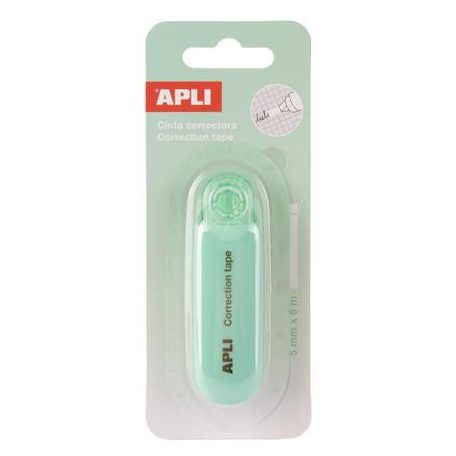 APLI Hibajavító roller, nyomógombos, 5 mm x 6 m, APLI "Nordik", vegyes pasztell színek