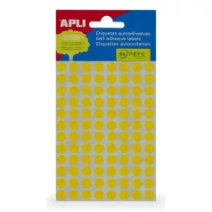   APLI Etikett, 8 mm kör, kézzel írható, színes, APLI, sárga, 288 etikett/csomag