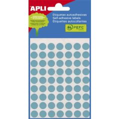   APLI Etikett, 8 mm kör, kézzel írható, színes, APLI, kék, 288 etikett/csomag