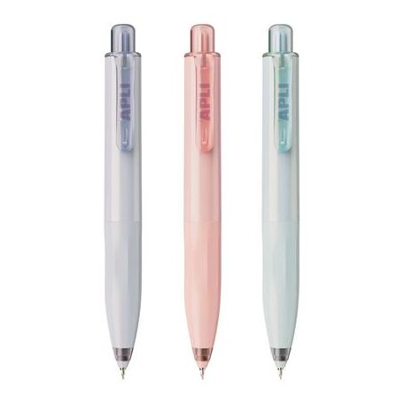 APLI Mini zseléstoll, 0,5 mm, nyomógombos, APLI "Pocket Gel", vegyes pasztell színek
