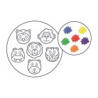 APLI Zsírkréta, állat formájú, APLI Kids "Paint & fun", 6 különböző szín