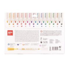   APLI Filctoll készlet, 2,5 mm, kimosható, nyomda, APLI Kids "Stamps", 14 különböző szín és minta