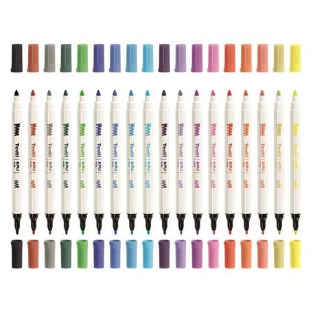 APLI Textilfilc, 2,5-4,2 mm, kétvégű, APLI Kids "Textile", 18 különböző szín