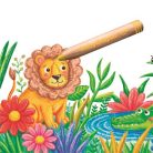 APLI Színes ceruza készlet, vastag, hegyezővel, 3 az 1-ben, APLI Kids "Baby Crayon", 6 különböző szín