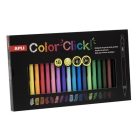 APLI Zseléstoll, akril tintával, 0,7 mm, nyomógombos, APLI "Color Click", 18 különböző szín
