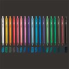 APLI Zseléstoll, akril tintával, 0,7 mm, nyomógombos, APLI "Color Click", 18 különböző szín