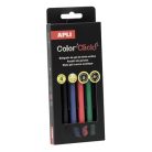APLI Zseléstoll, akril tintával, 0,7 mm, nyomógombos, APLI "Color Click", 4 különböző szín