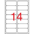 APLI Etikett, univerzális, 99,1x38,1 mm, kerekített sarkú, APLI, 1400 etikett/csomag