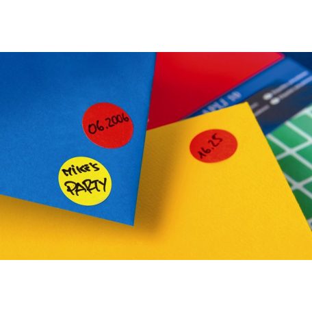 APLI Etikett, 16 mm kör, kézzel írható, színes, APLI, piros, 432 etikett/csomag