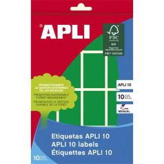   APLI Etikett, 25x40 mm, kézzel írható, színes, kerekített sarkú, APLI, zöld, 128 etikett/csomag