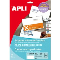 APLI Névjegykártya, 90x55 mm, 200 g, mikroperforált, APLI