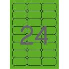 APLI Etikett, 64x33,9 mm, színes, kerekített sarkú, APLI, neon zöld, 480 etikett/csomag